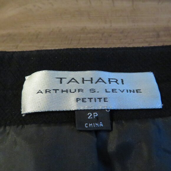 TAHARI Houndstooth Structured Blazer Academia Black White Officecore 2 Petite - Picture 14 of 14